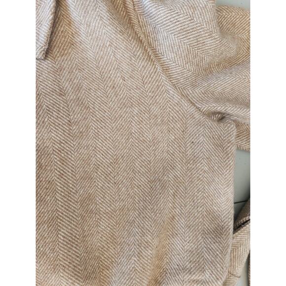 NWT Veronica Beard Women's Roberta OverSize Wrap Coat Size S Camel/Ivory #2N438 - Picture 12 of 16